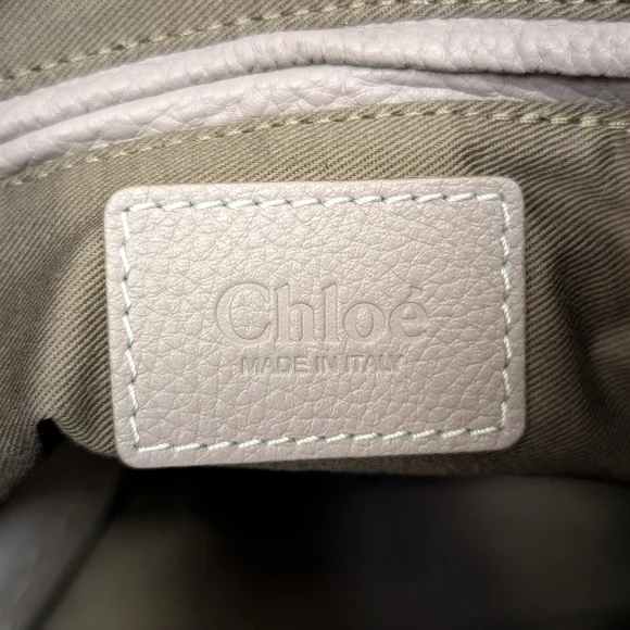 ⚡SOLD⚡NWT Chloé Marcie Satchel Bag in Cashmere Grey Grain Leather - Picture 14 of 16